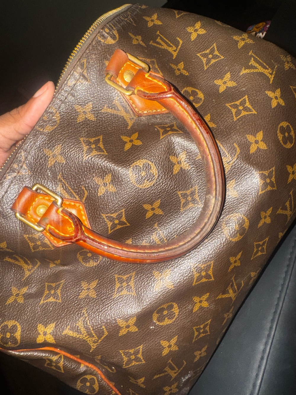 Louis Vuitton speedy monogram Brown with Tan Trim